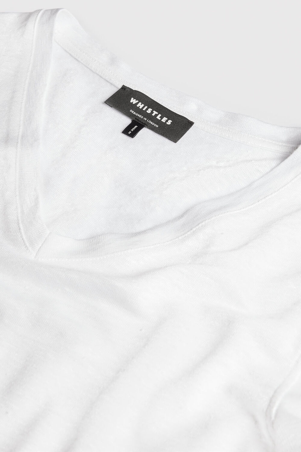 Linen V Neck T-Shirt