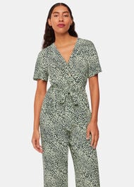 Diagonal Leopard Jumpsuit