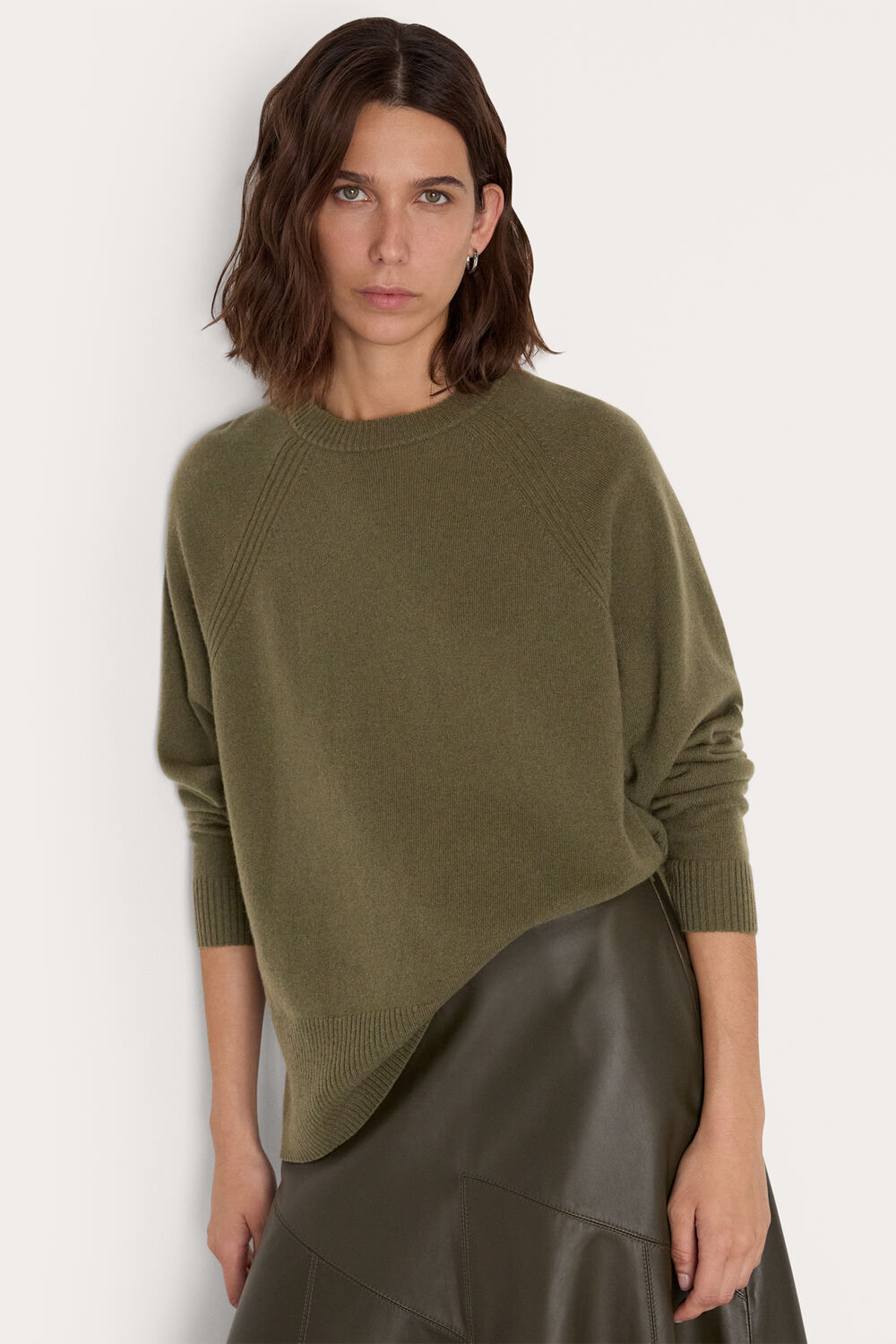 Khaki Ultimate Cashmere Crew Neck