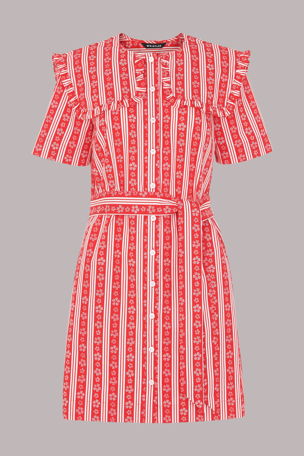 Stripe Collar Mini Dress