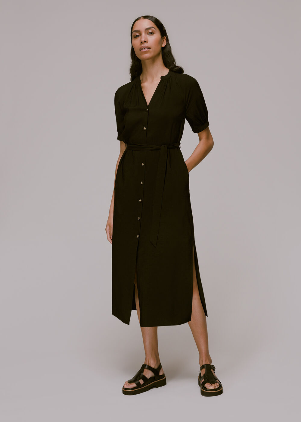 olivia midi dress The Olivia Midi Dress in Green-White Stripe