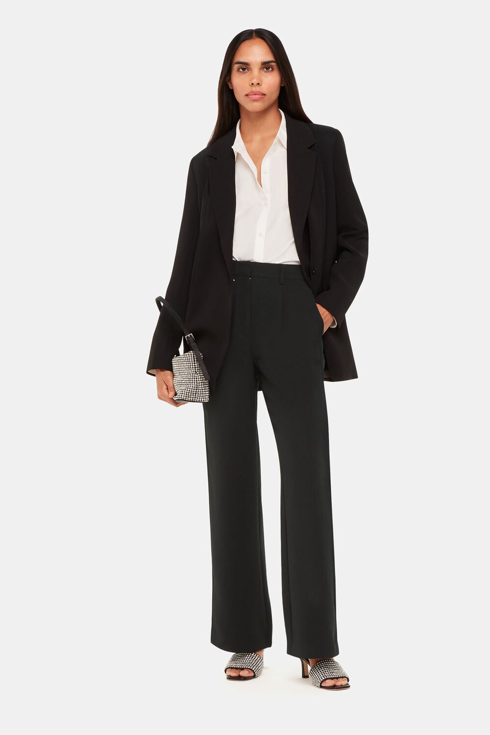 Black Satin Side Stripe Tux Pants&nbsp;