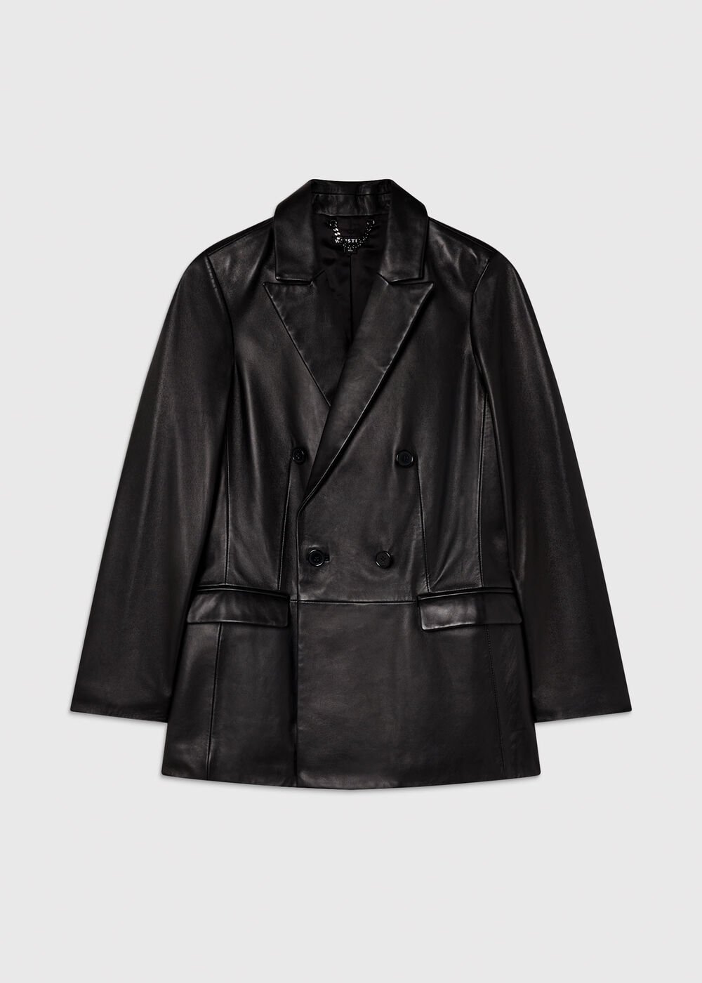 Aliza Waisted Leather Blazer