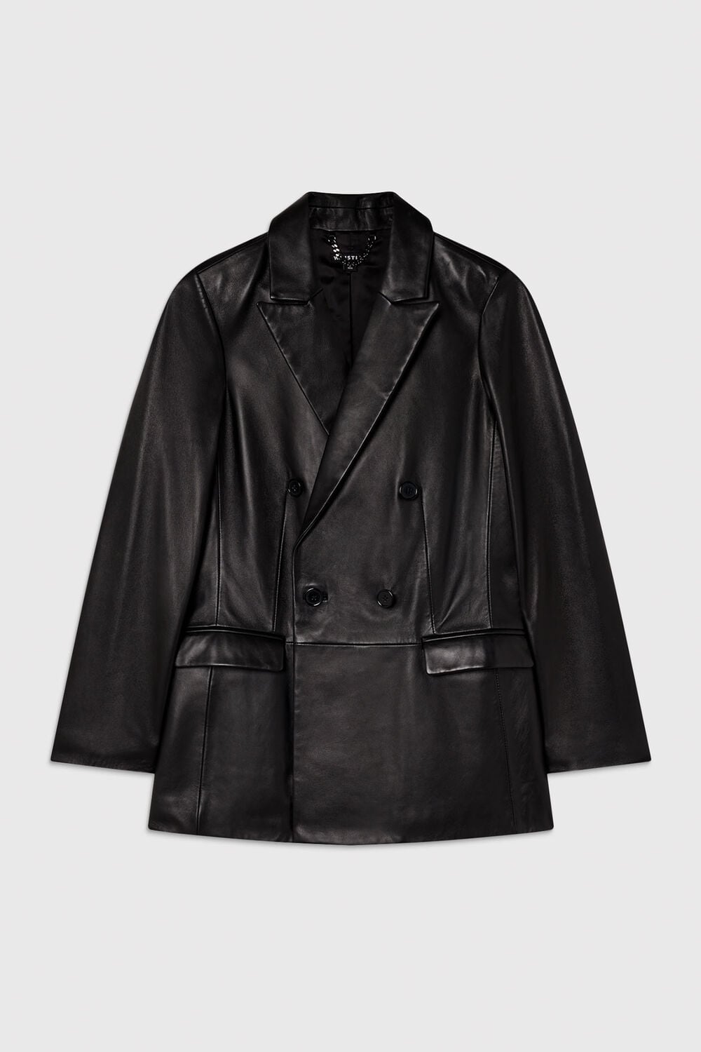 Aliza Waisted Leather Blazer