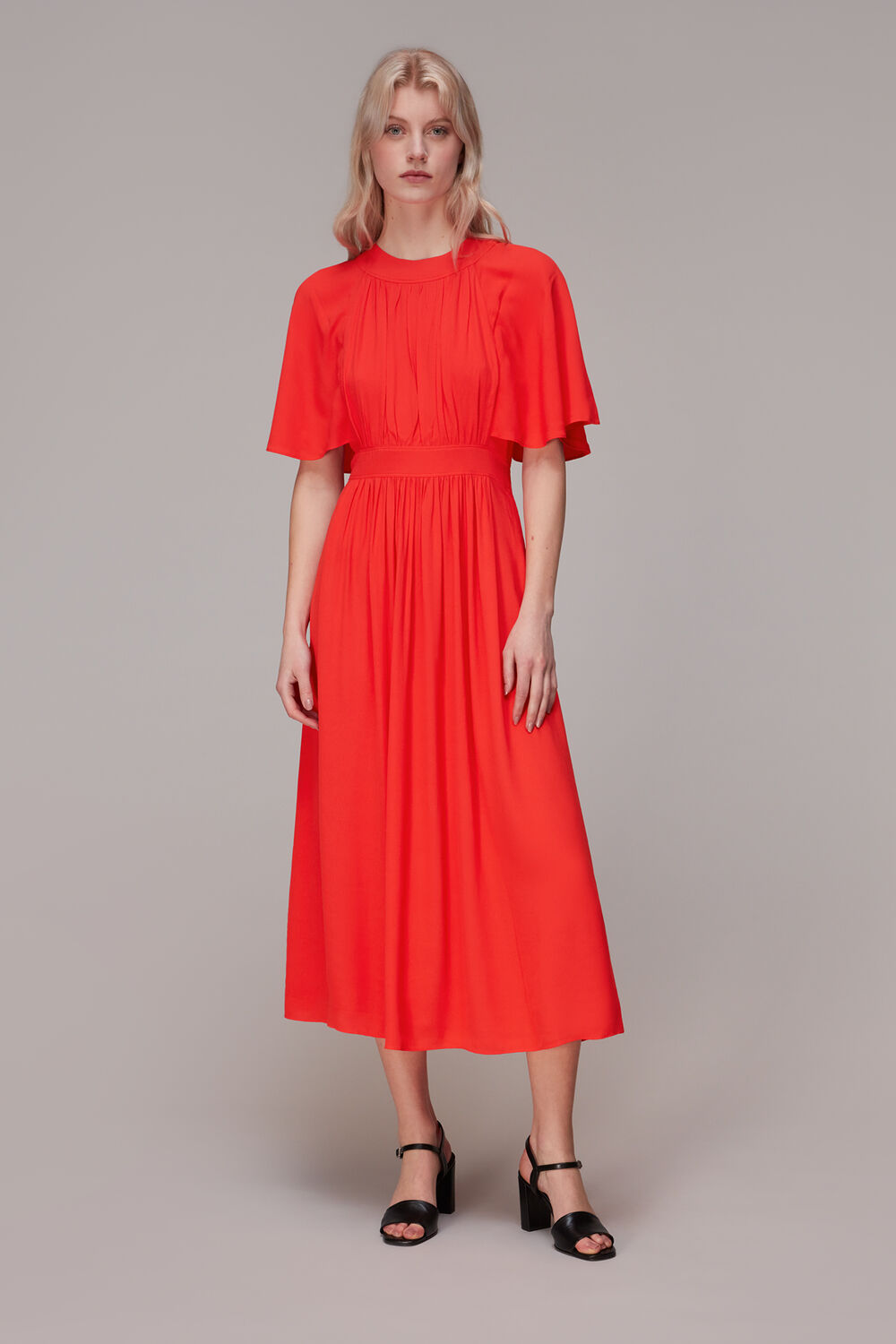 Amelia Cape Sleeve Dress