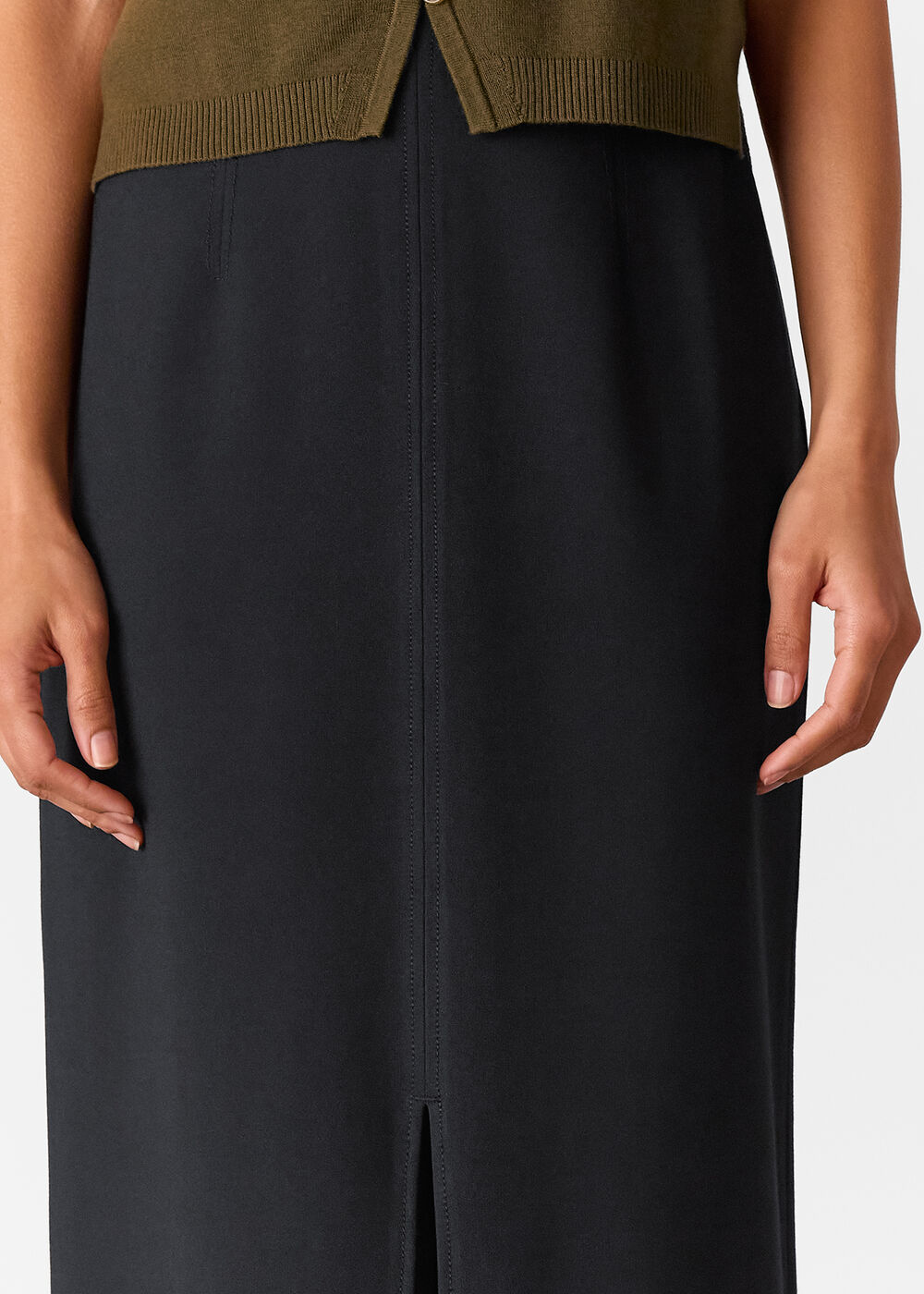 Ponte Straight Skirt