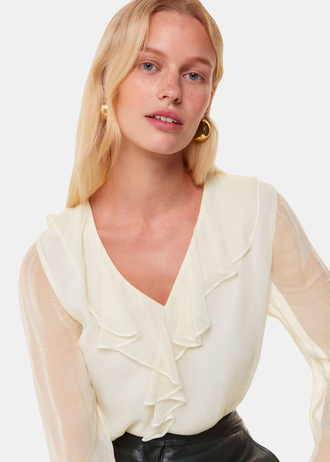 Ruffle Collar Detail Blouse