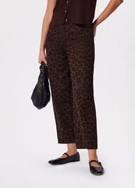Leopard Print Barrel Jean
