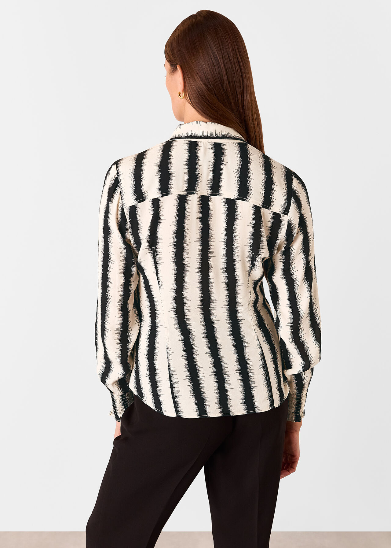 Petite Hazy Stripe Fitted Shirt