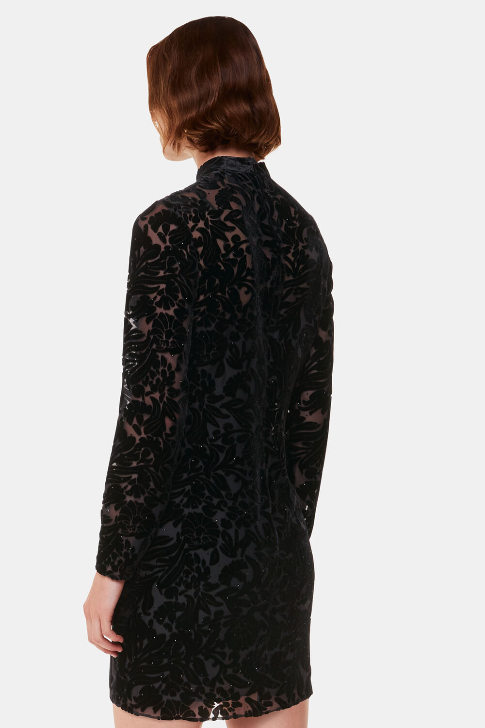 Hot Fix Floral Velvet Dress