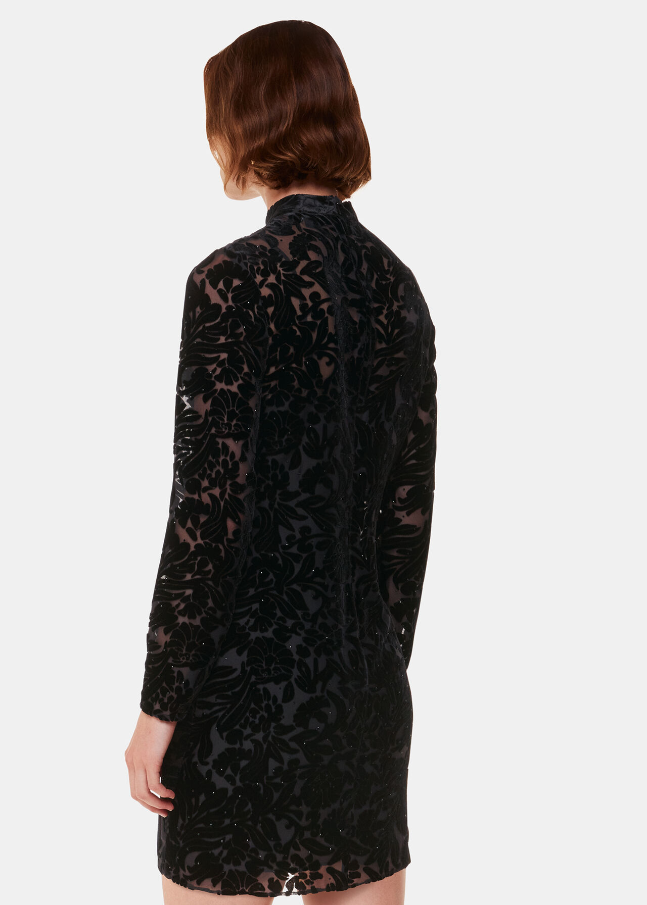 Hot Fix Floral Velvet Dress