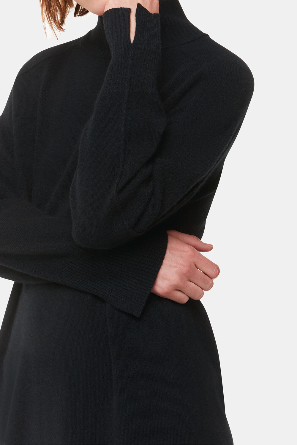Cashmere Funnel Neck Dress