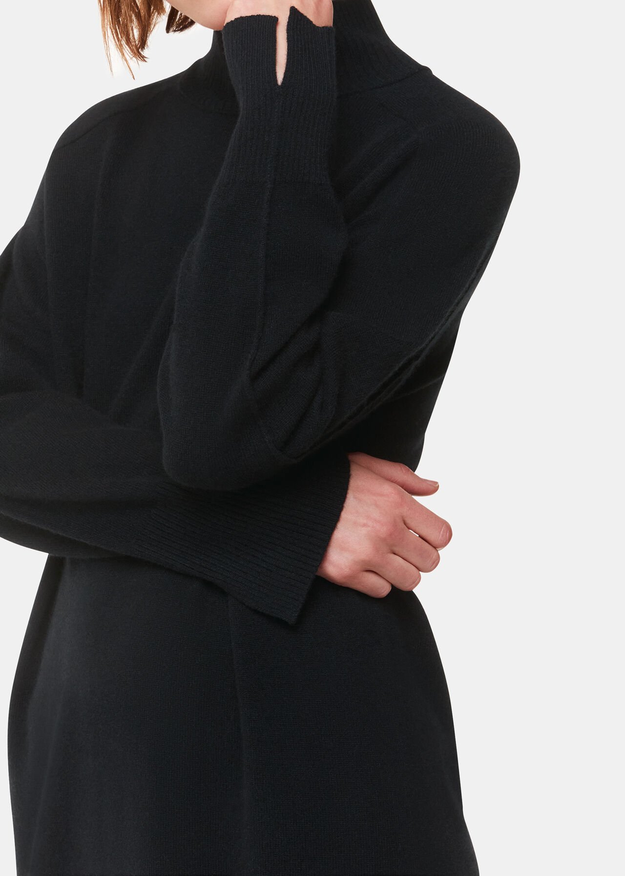 Cashmere Funnel Neck Dress