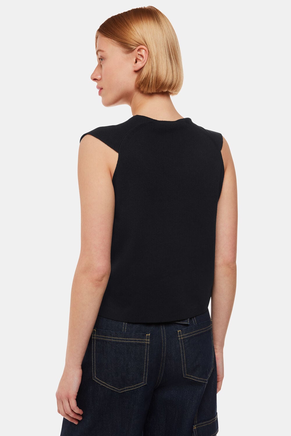 Black Bailey Button Through Tank
