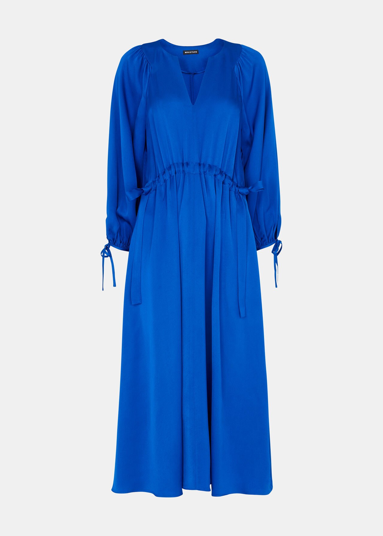 Molly Satin Ruched Dress