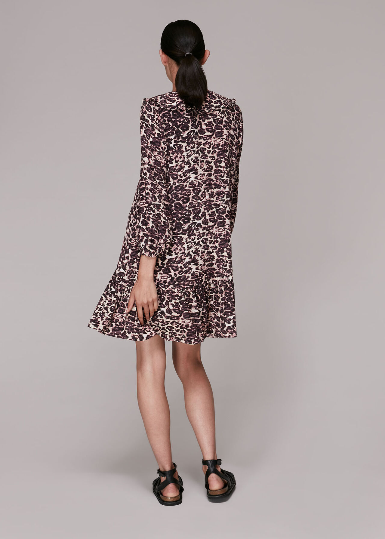 Clouded Leopard Collar Dress