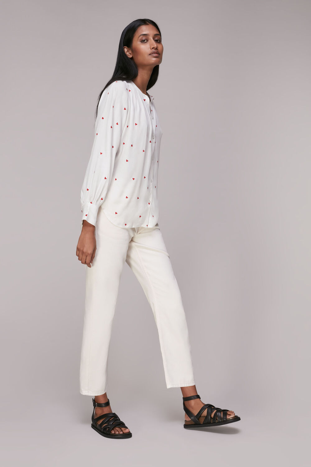Heart Embroidered Top
