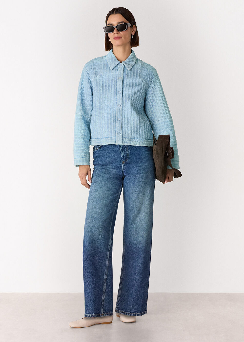 Cotton Quilted Chambray Jacket