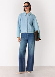 Cotton Quilted Chambray Jacket