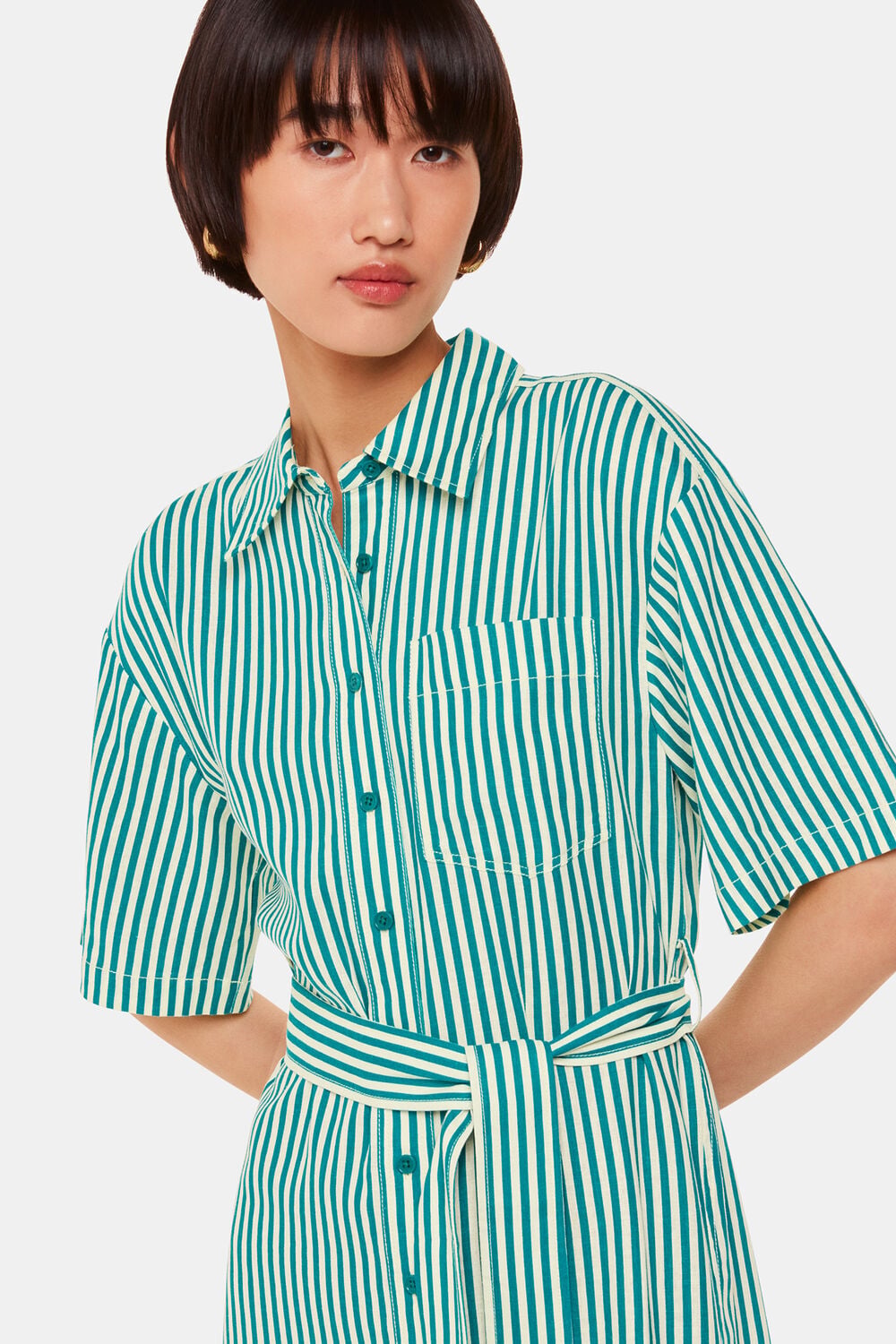 Stripe Linen Blend Dress