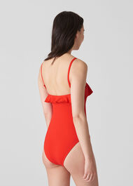 Cali Frill Swimsuit Red