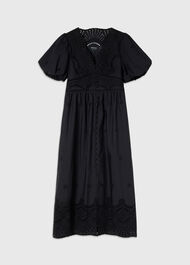 Petite Cotton Broderie V Neck Dress