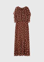 Petite Polka Dot Print Midi Dress