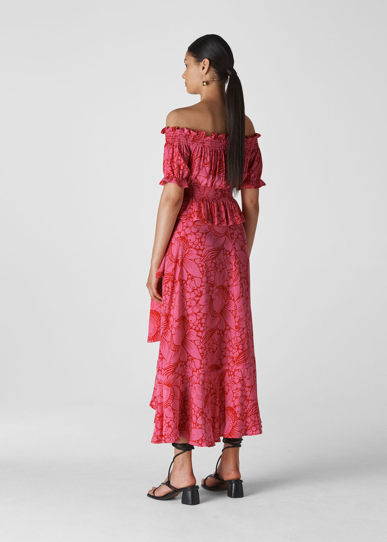 Sunflower Longline Wrap Skirt Pink/Multi