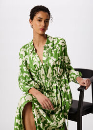 Floral Trapeze Shirt Dress