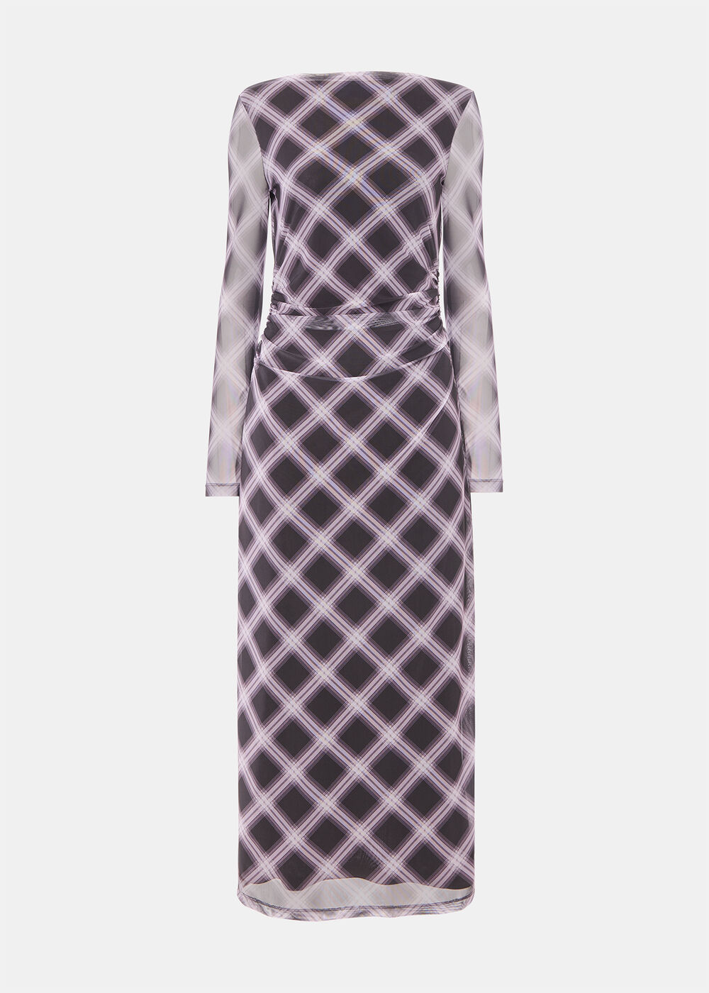 Check Mesh Dress