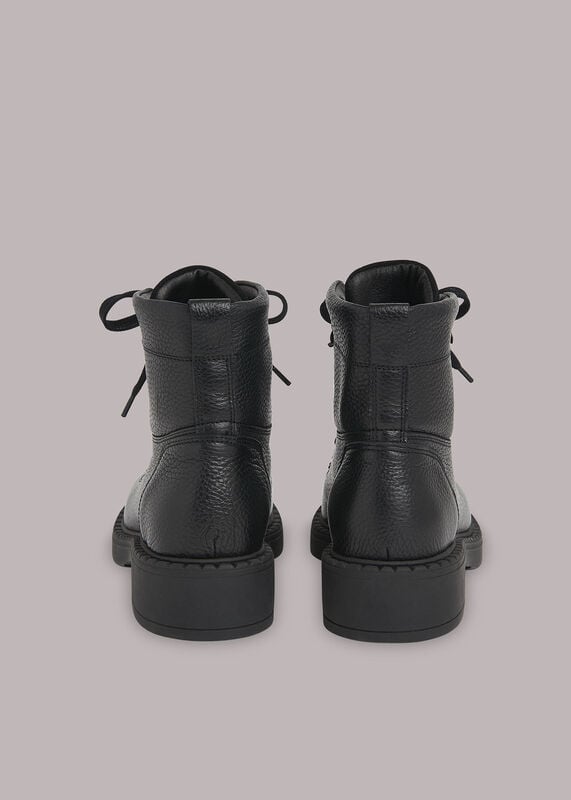 Black Alvis Lace Up Boot