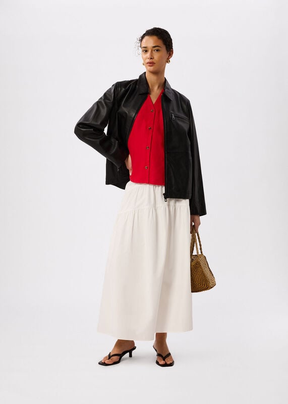 Red Laura Linen Tank