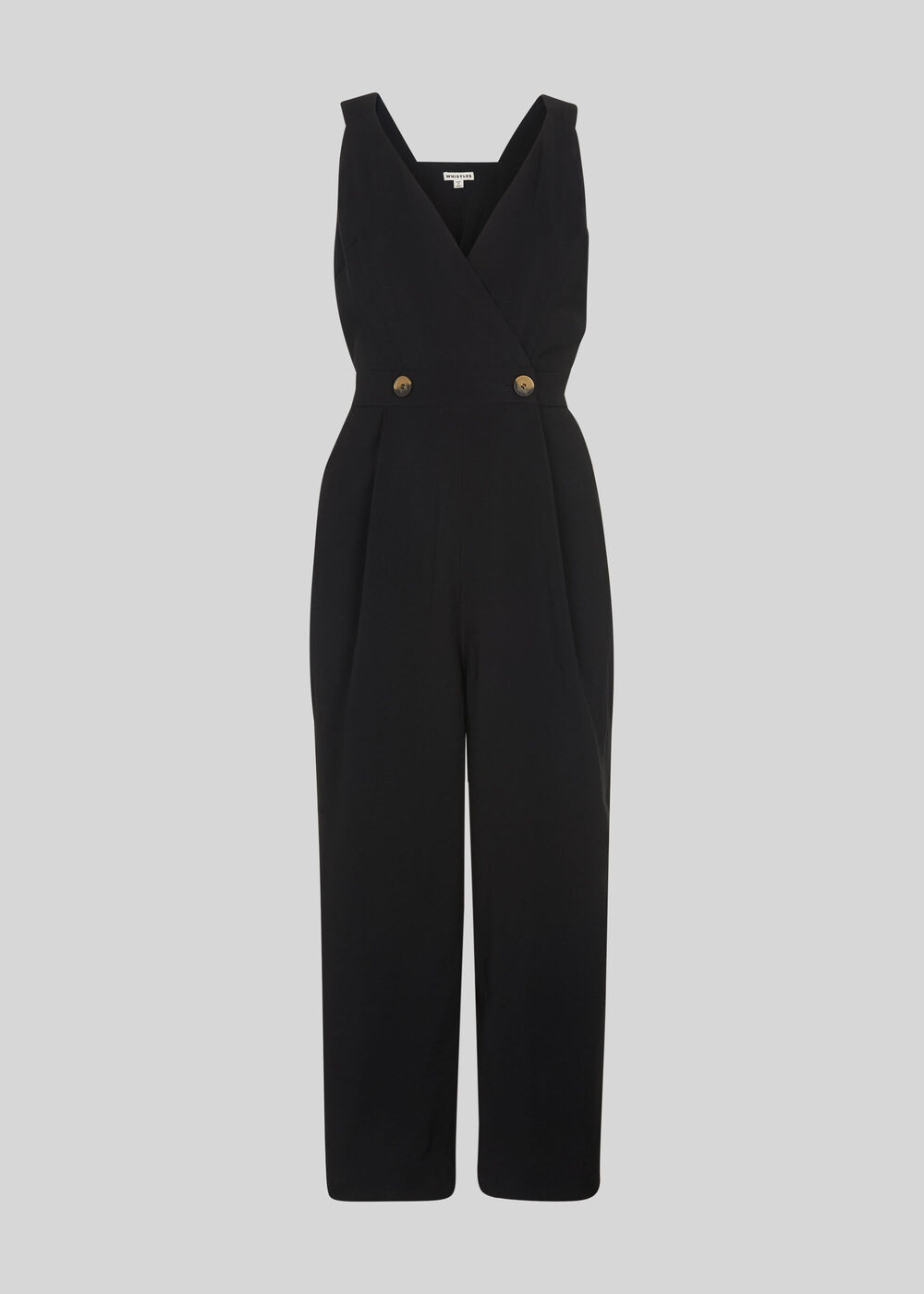 Lara Button Jumpsuit Black