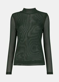 High Neck Mesh Top