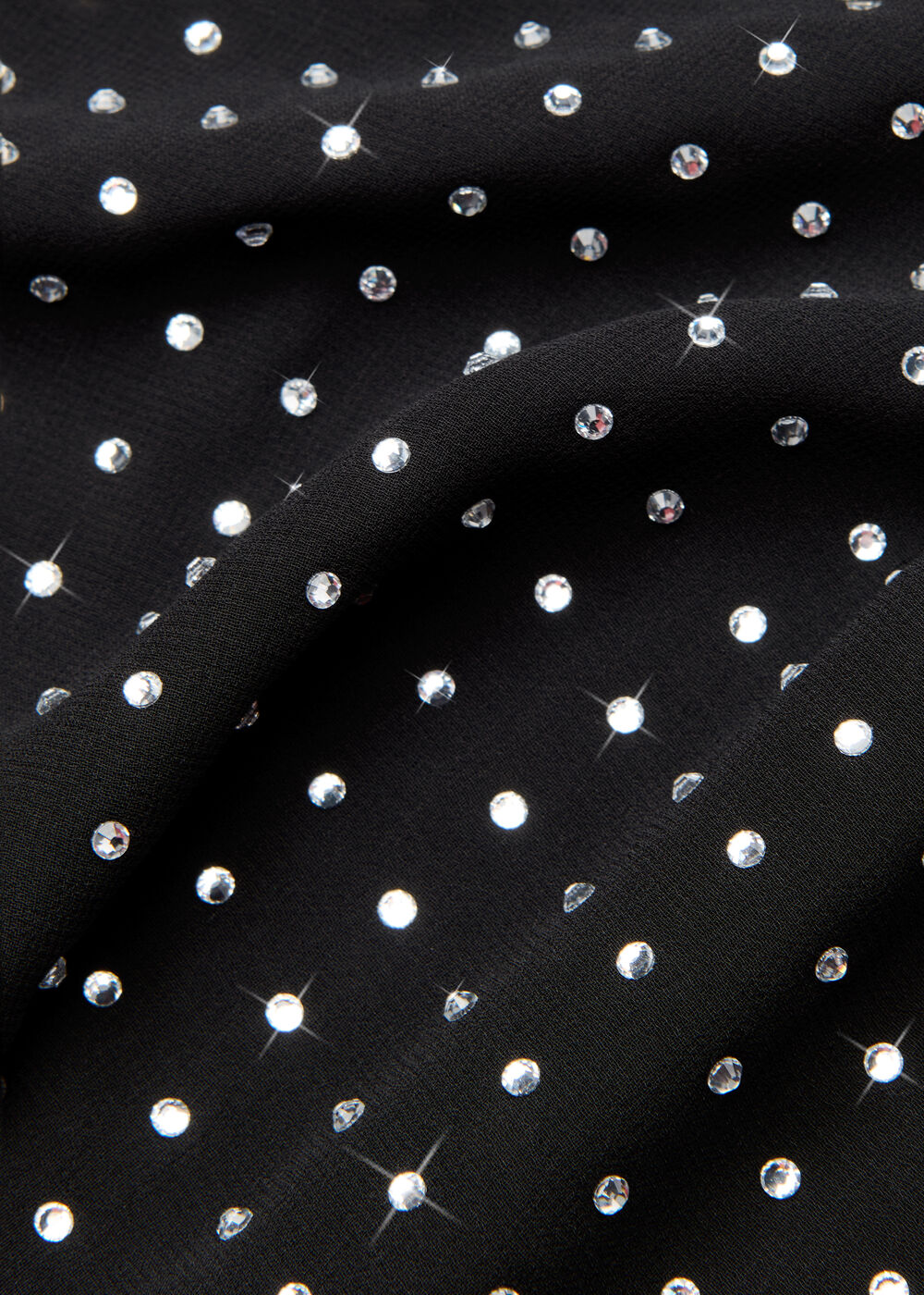 Hot Fix Sheer Sleeve Blouse