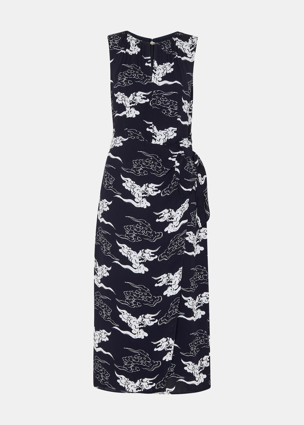 Cloud Tie Waist Midi Dress