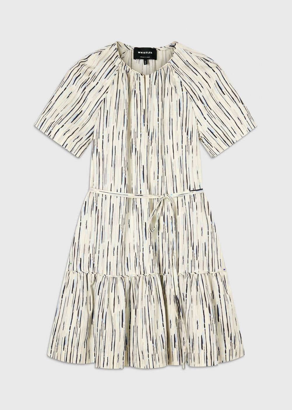 Abstract Stripe Short Dress