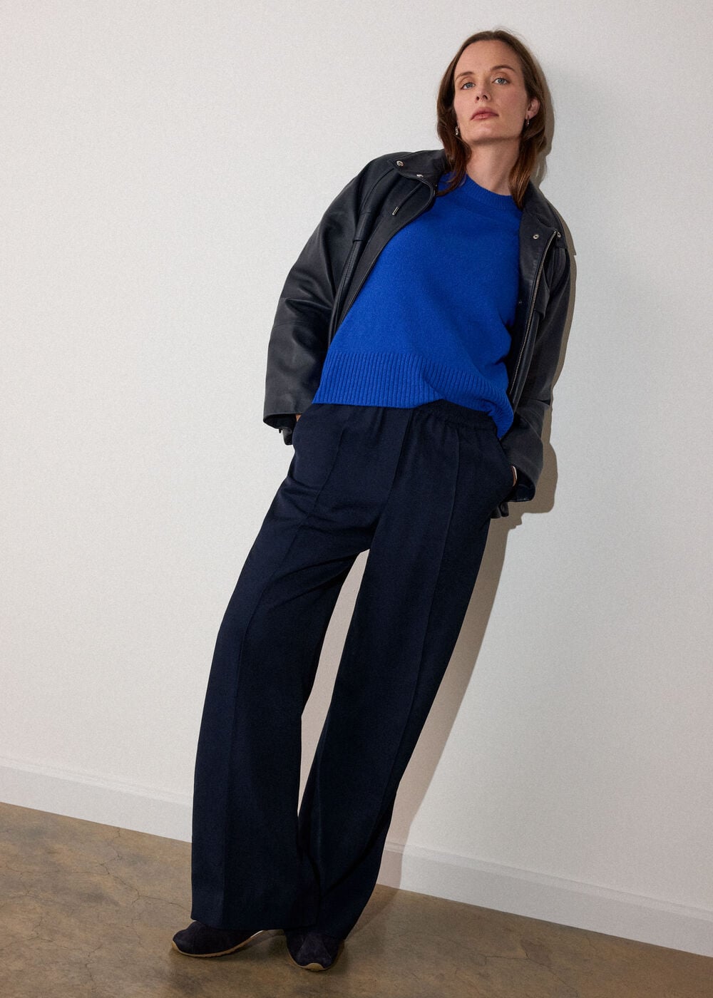 Blue Wool Knitted Tee