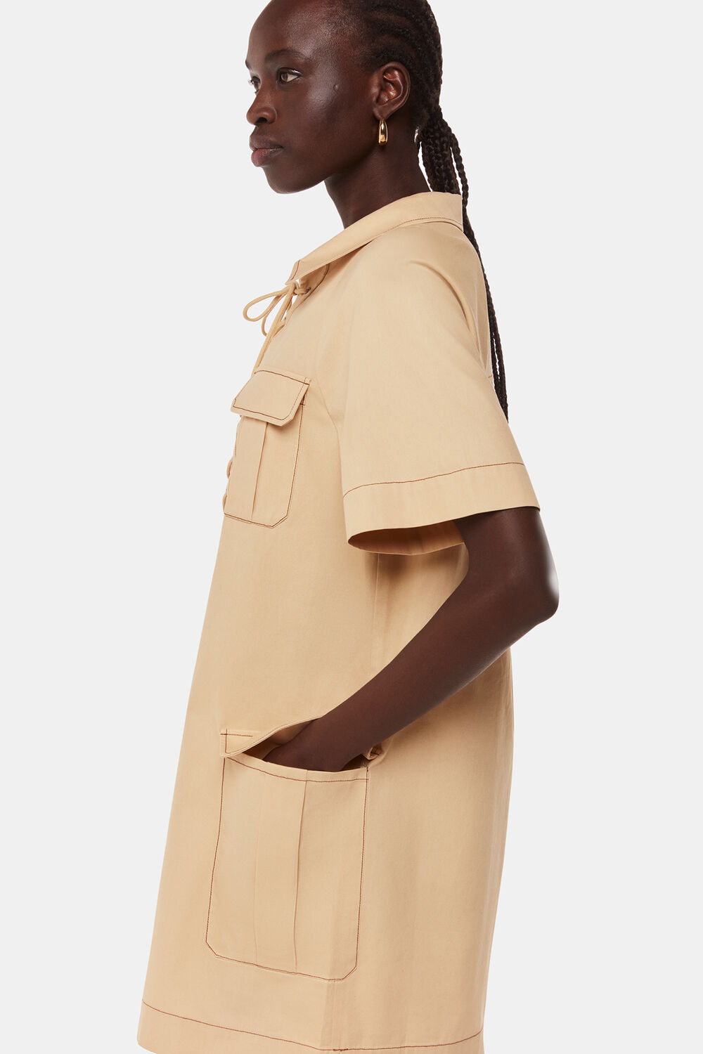 Beige Ella Safari Dress