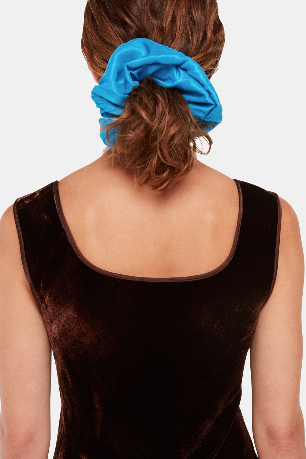 Blue Hai Dupion Scrunchie