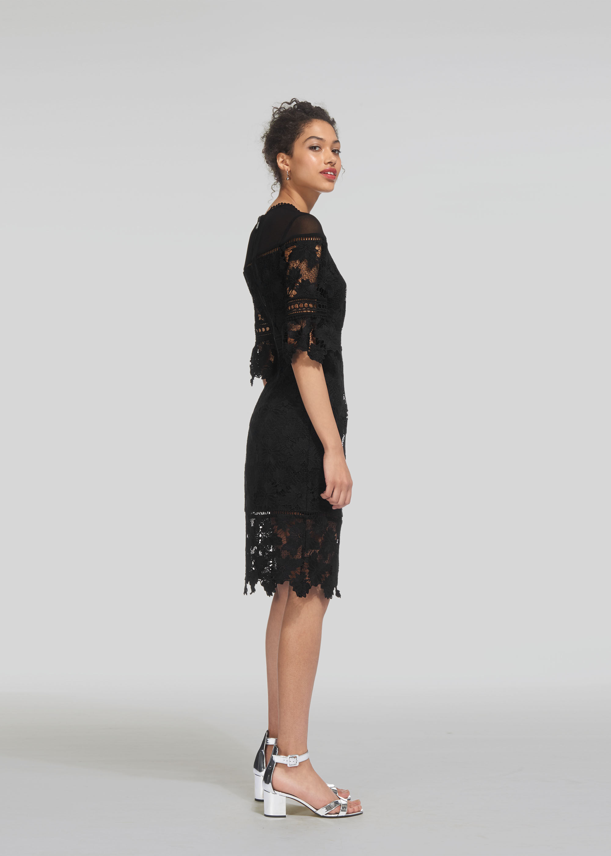 Amanda Lace Dress Black WHISTLES
