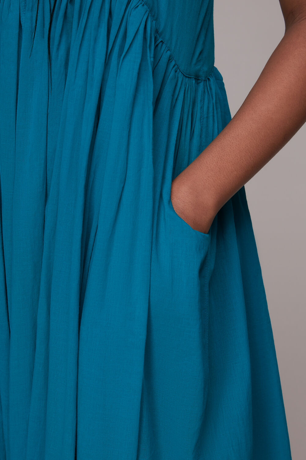 Turquoise Carmen Trapeze Dress
