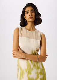 Blurred Floral Textured Dress