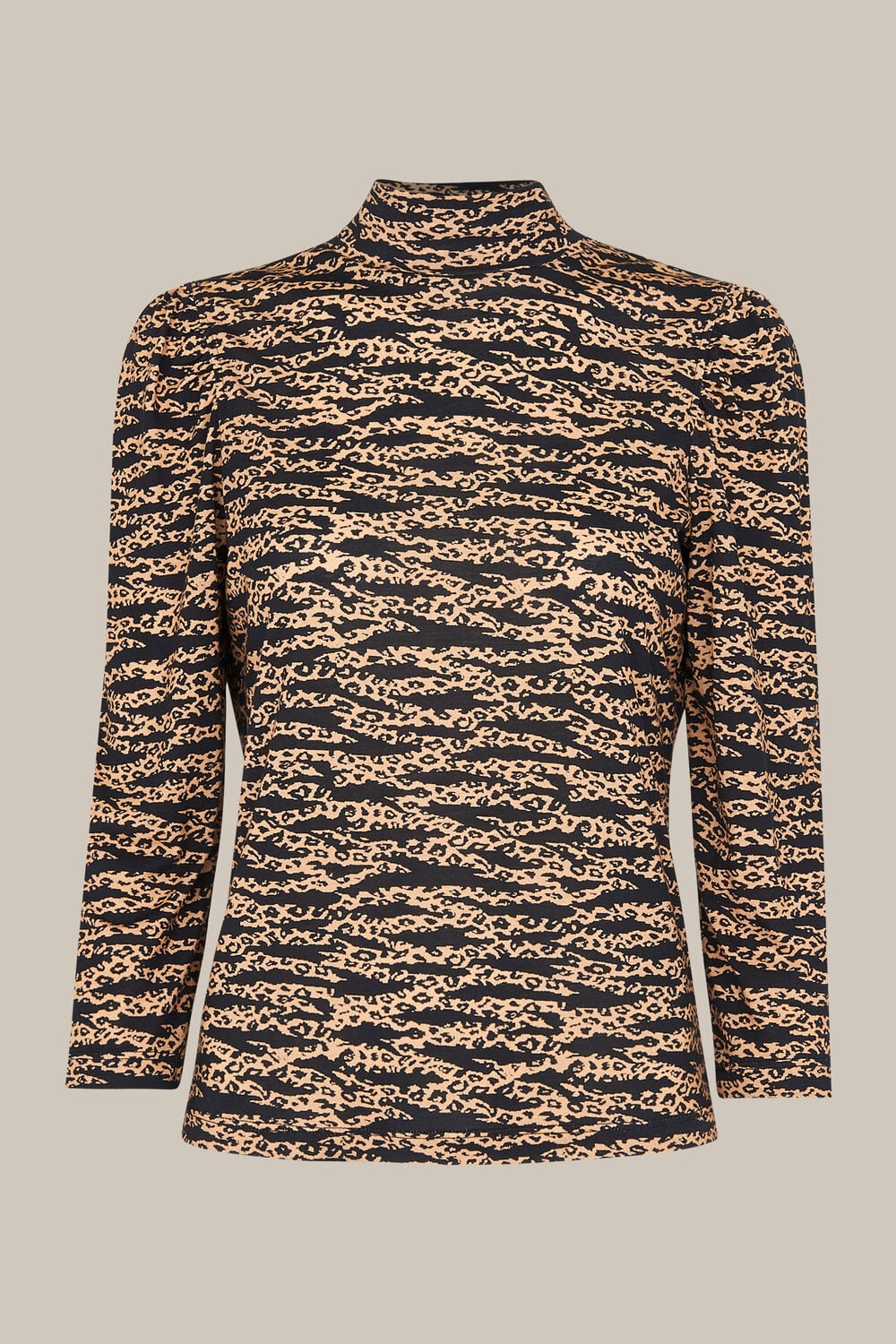 Tiger Leopard Print High Neck