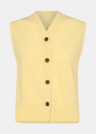 Wool V Neck Button Front Tank