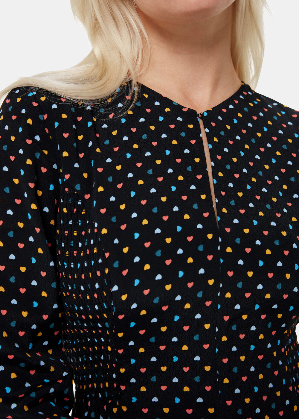 Petite Scattered Hearts Flippy Dress