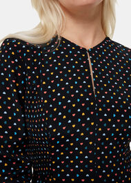 Petite Scattered Hearts Flippy Dress