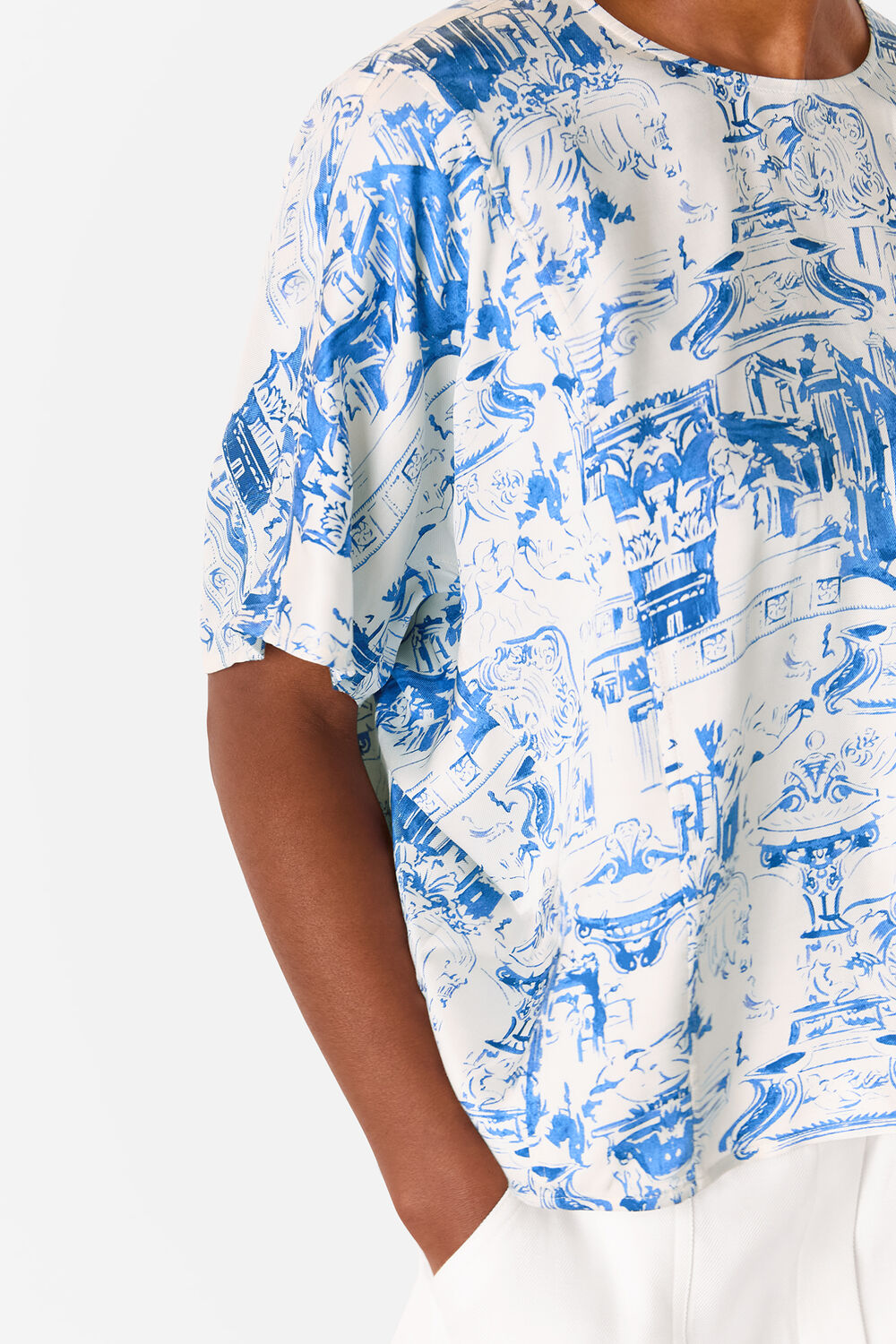 Rome Print Blouse