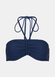 Mixed Rib Halter Bikini Top