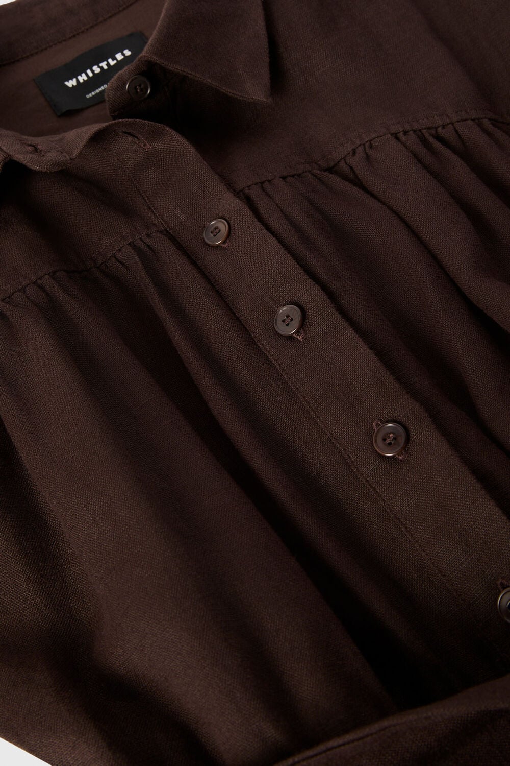 Brown Utility Linen Jumpsuit